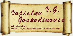 Vojislav Gospodinović vizit kartica